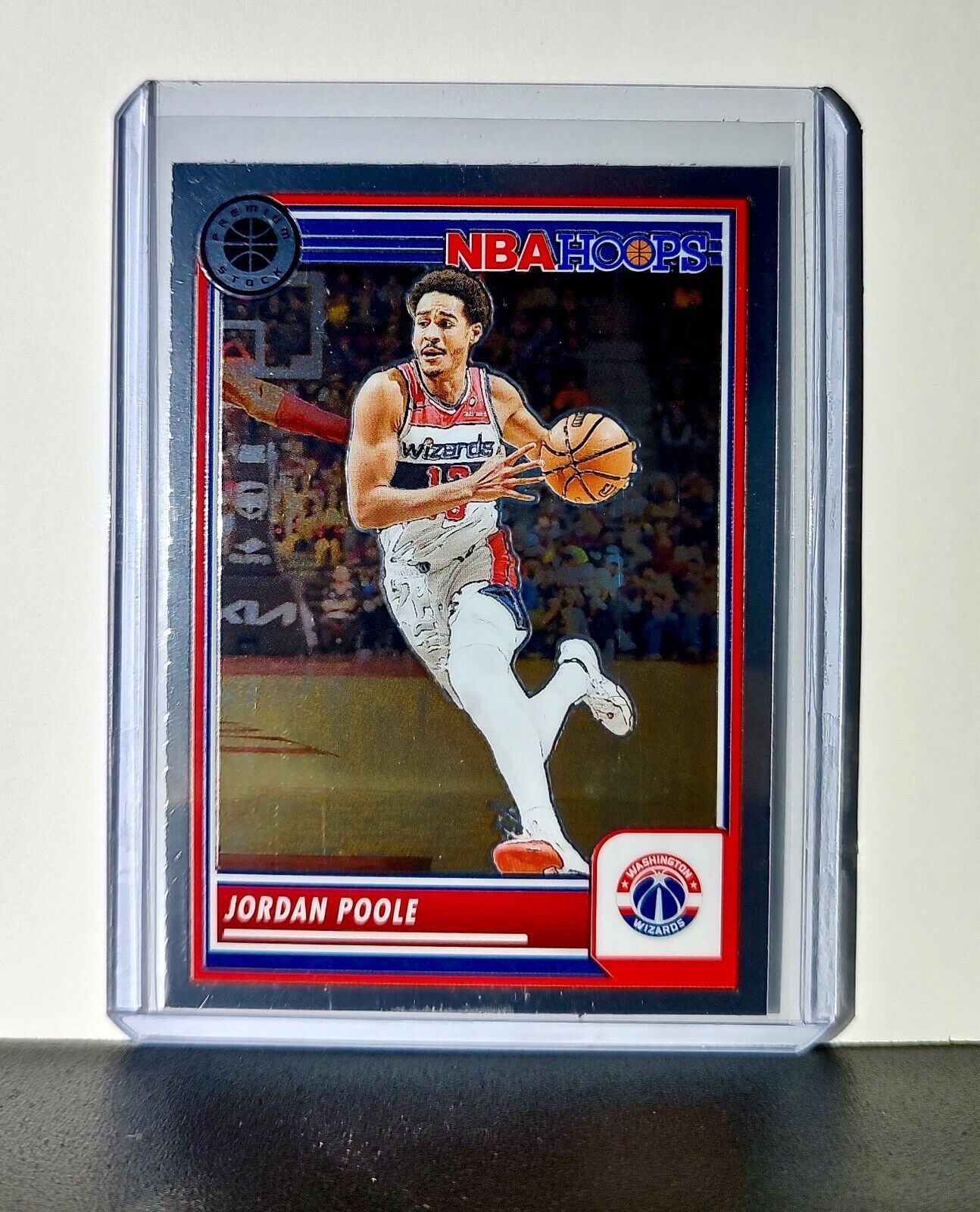 Jordan Poole 2023-24 Panini Premium Stock NBA Hoops #277 Card Washington Wizards