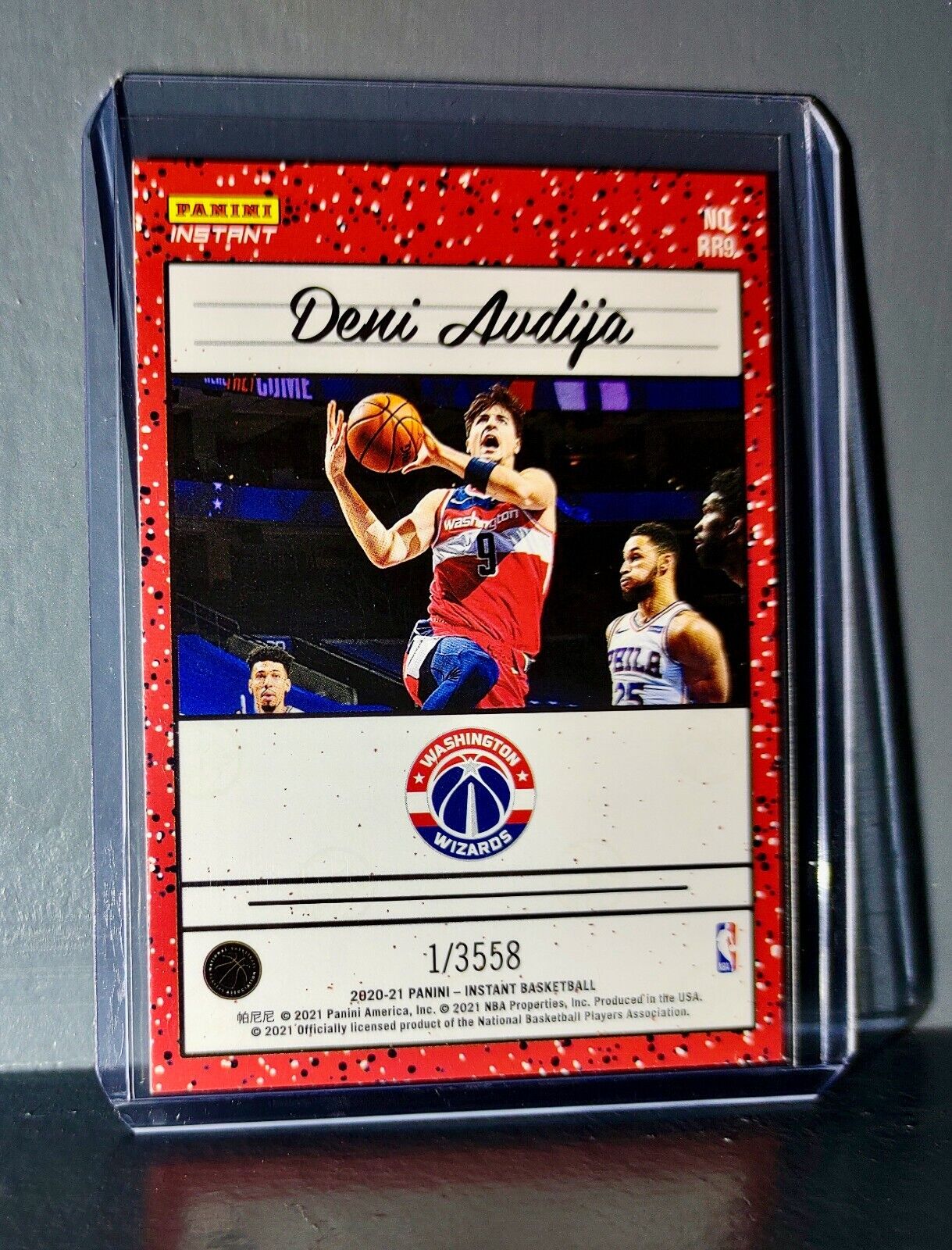 Deni Avdija 2020-2021 Panini NBA Instant #9 Rated Rookie Retro Card 1/3558