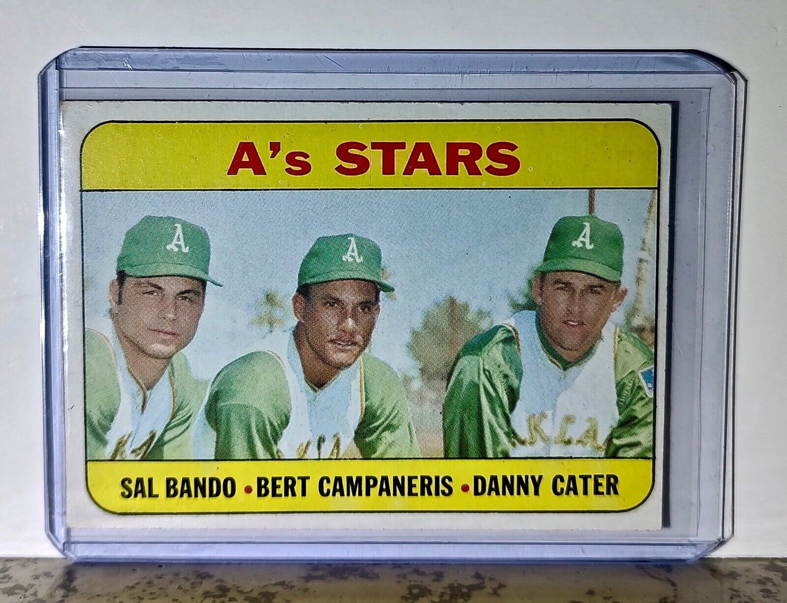 Bando / Campaneris / Cater 1969 Topps A’s Stars MLB #556 Card Oakland Athletics