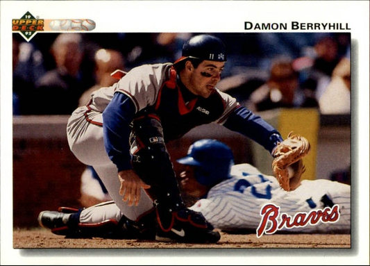 Damon Berryhill 1992 Upper Deck MLB #706 Baseball Card Atlanta Braves