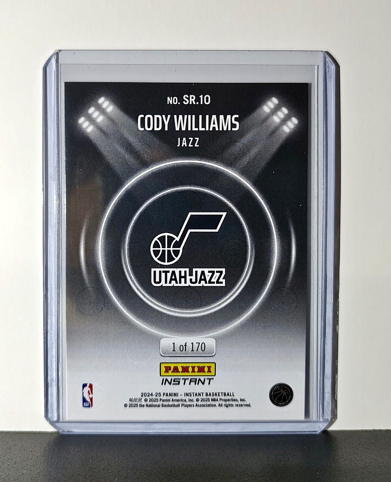 Cody Williams Rookie 2024-25 Panini Spotlight Rookies NBA #10 Jazz 1 of 170