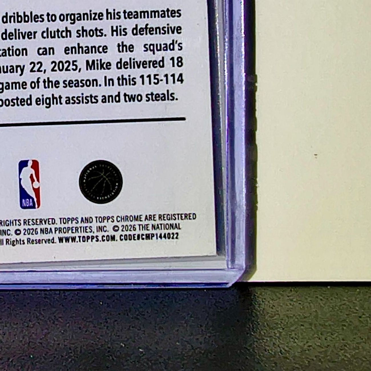 Mike Conley 2025-26 NBA Topps Chrome Update #109 Card Minnesota Timberwolves