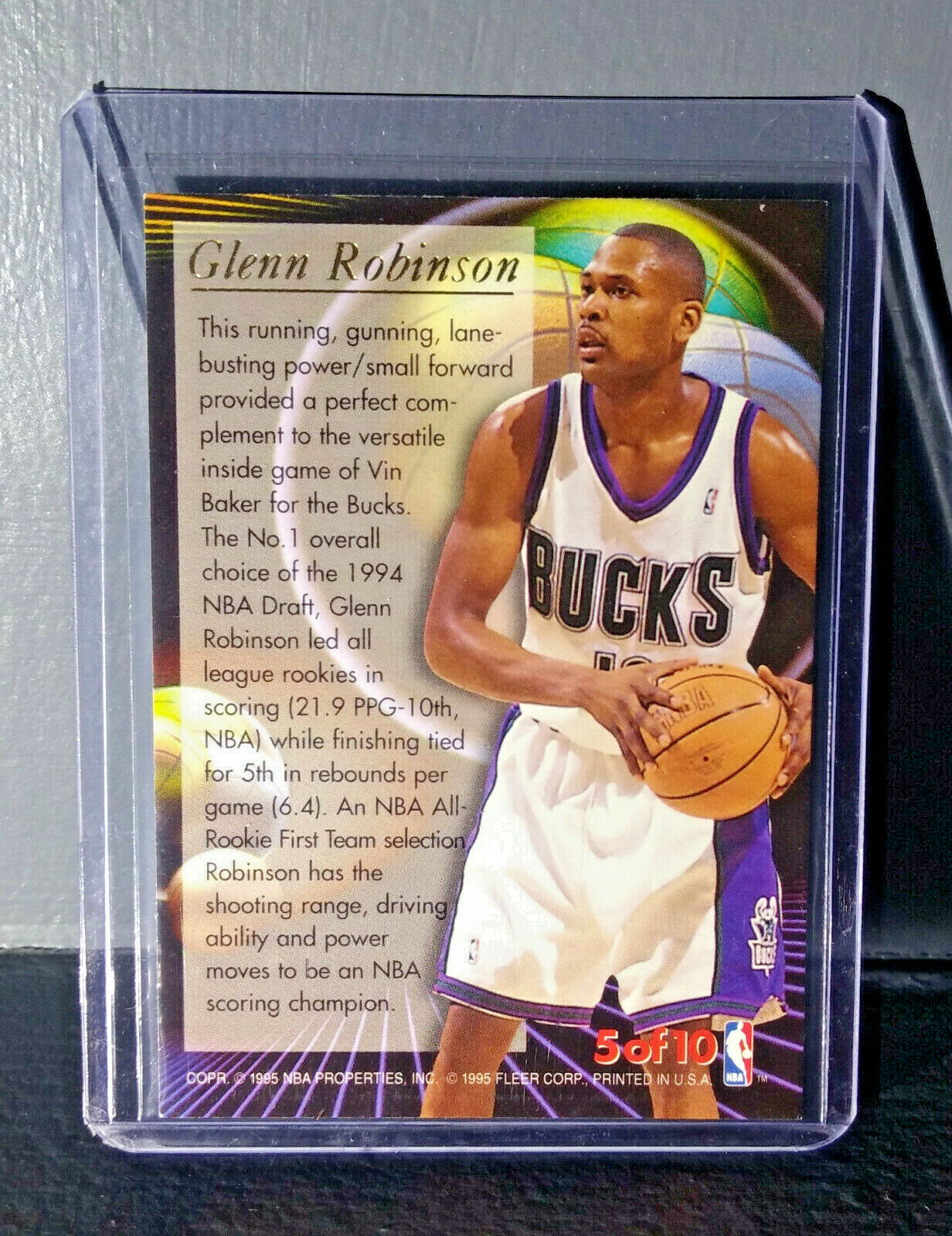 1995-96 Glenn Robinson Fleer Ultra All-Rookie Team #5 Basketball Card