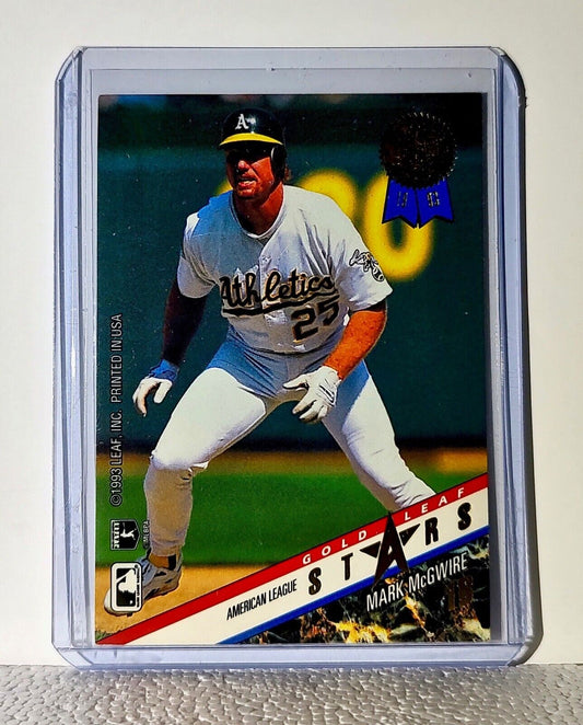 Mark McGwire / Will Clark 1993 Leaf MLB #11 Baseball Card Athletics / Giants