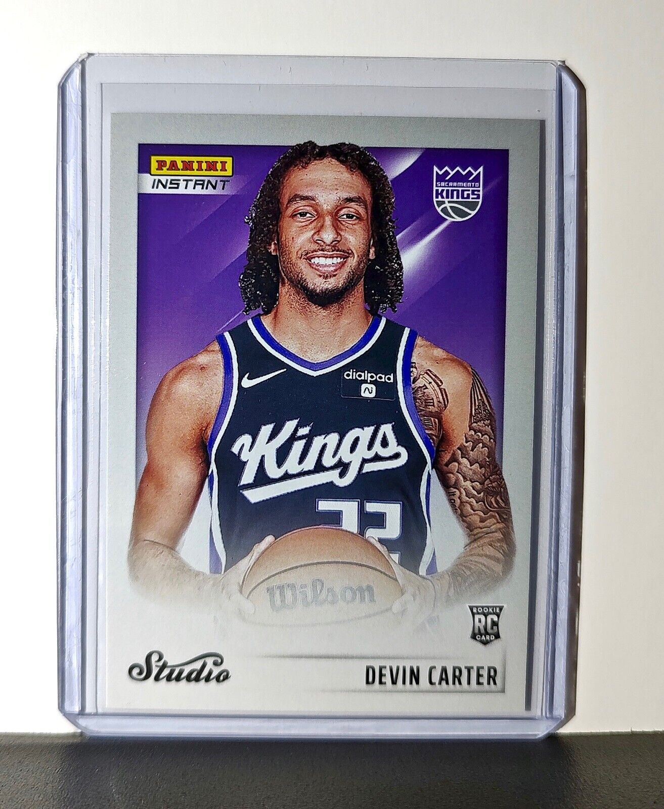 Devin Carter 2024-25 Panini NBA Studio #31 Rookie Card Sacramento Kings 1/275