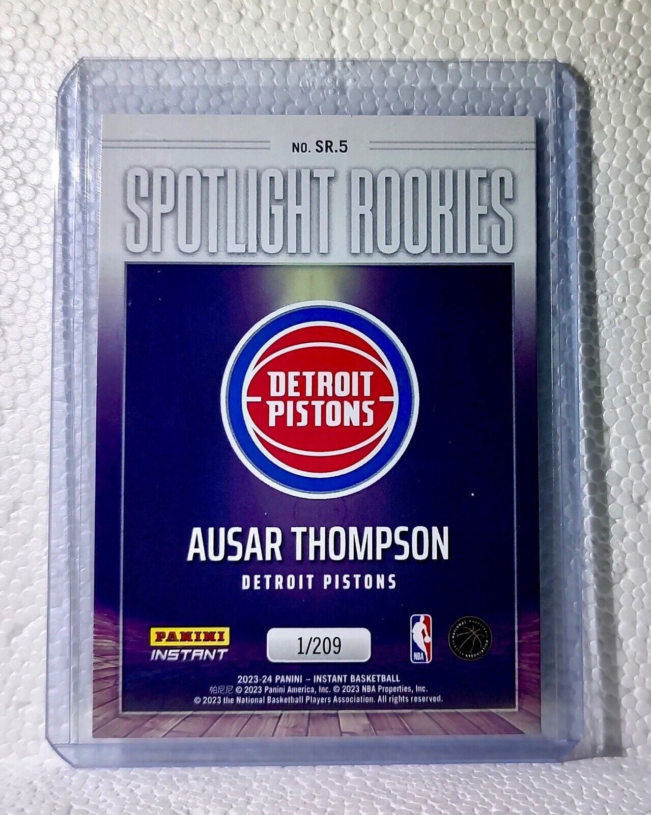 Ausar Thompson 2023-24 Panini #5 NBA Spotlight Rookies Basketball Card 1/209