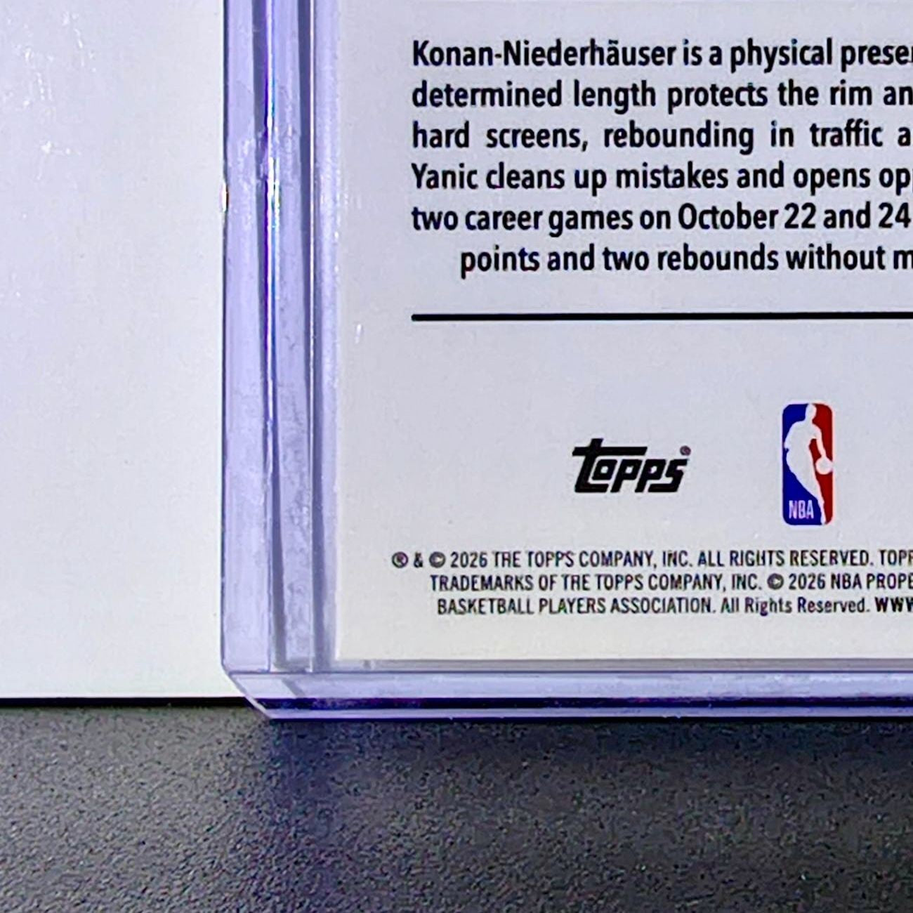 Yanic Konan Niederhäuser Rookie 2025-26 NBA Topps Chrome Update #180 Card