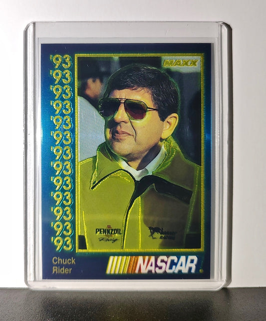 Chuck Rider 1993 Maxx Premier Plus Racing #113 NASCAR Card Bahari Racing