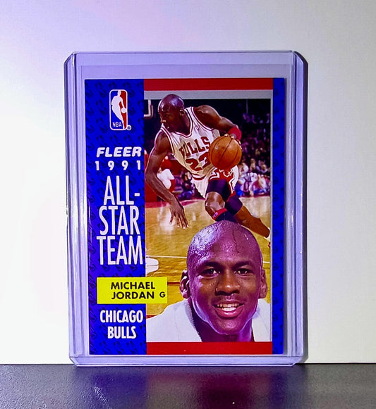 Michael Jordan 1991-92 Fleer #211 Basketball Card HOF Chicago Bulls