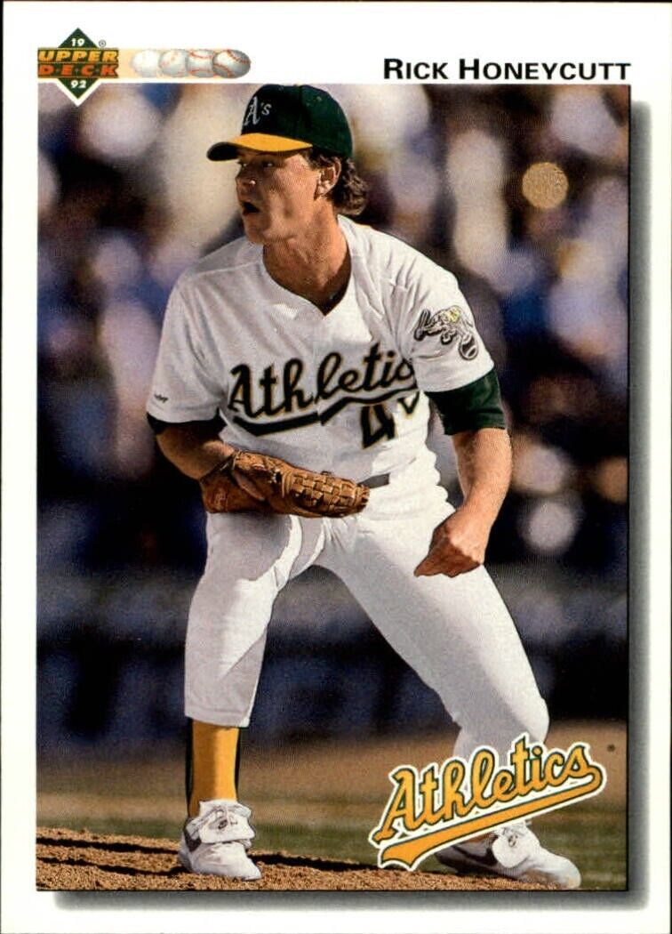 Rick Honeycutt 1992 Upper Deck MLB #684 Baseball Card Oakland Athletics