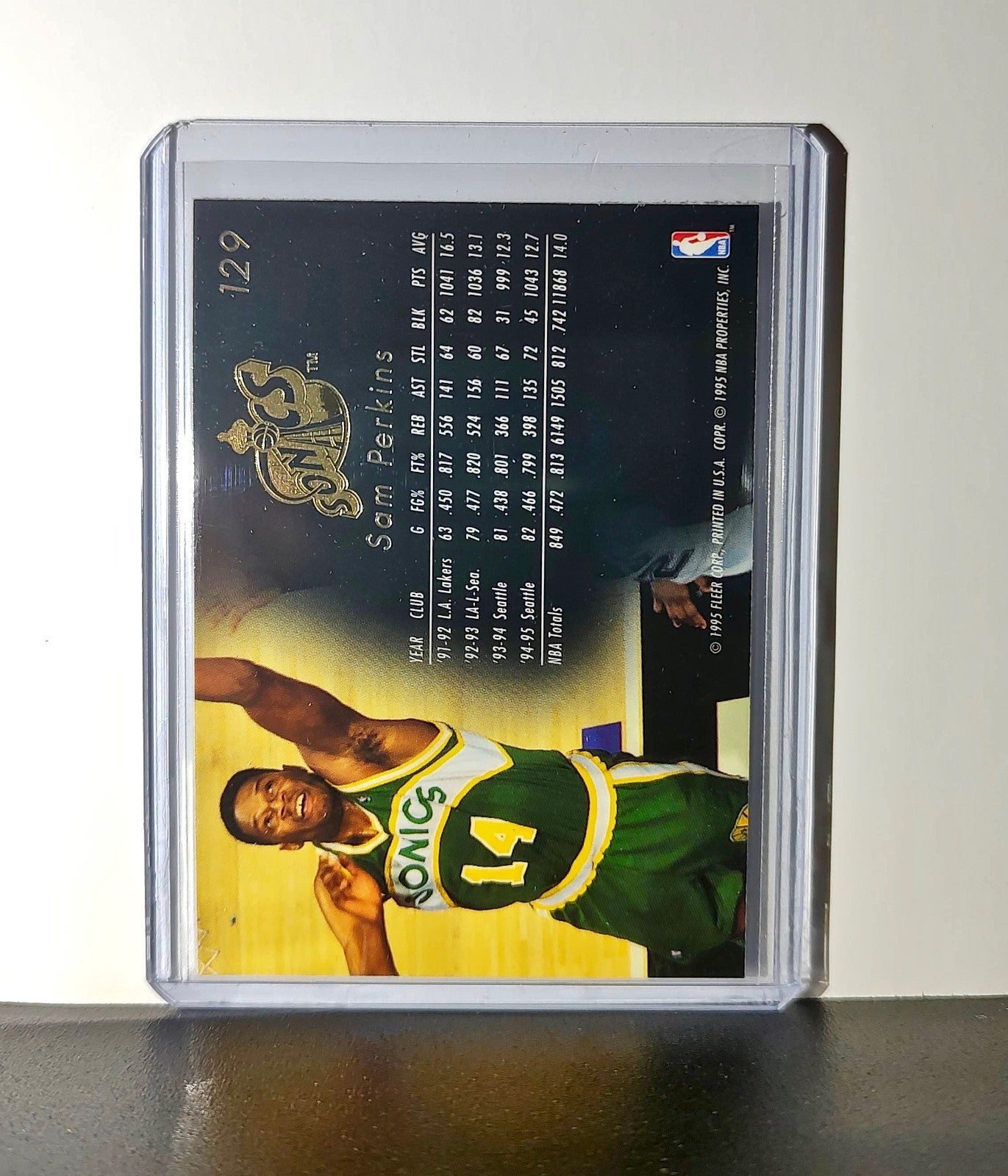 Sam Perkins 1995-96 Flair NBA #129 Card Seattle SuperSonics