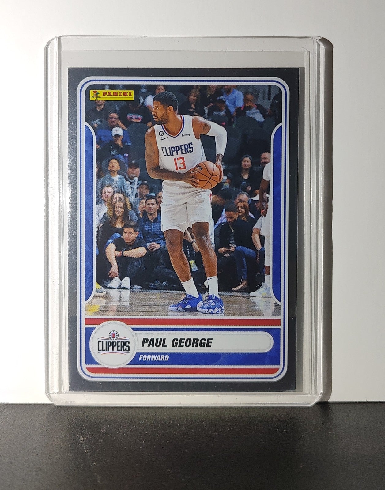 Paul George 2023-24 Panini NBA Sticker Foil Card #28 Los Angeles Clippers
