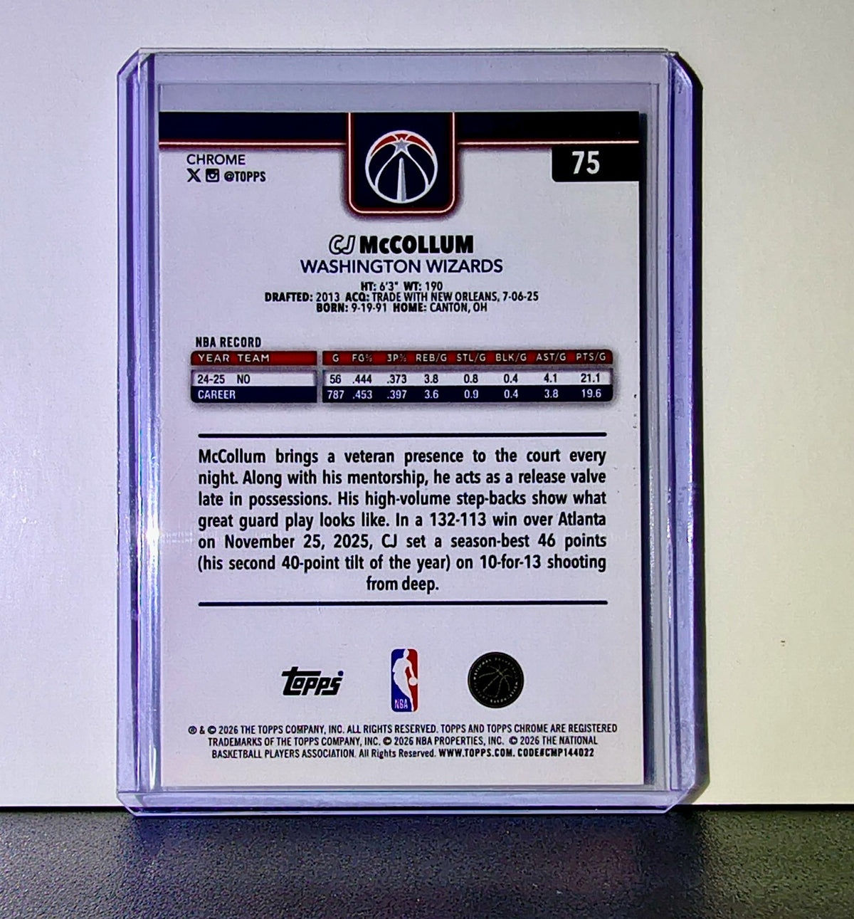 Rudy Gobert 2025-26 NBA Topps Chrome Update #75 Basketball Card Timberwolves