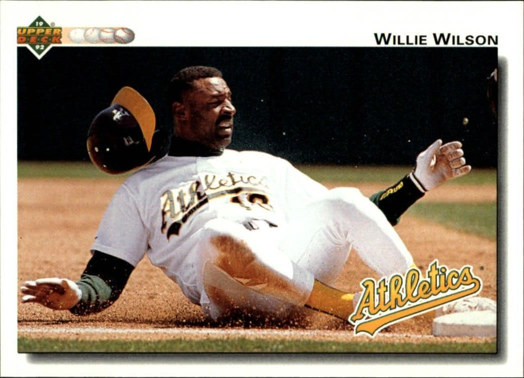 Willie Wilson 1992 Upper Deck MLB #238 Baseball Card Oakland Athletics