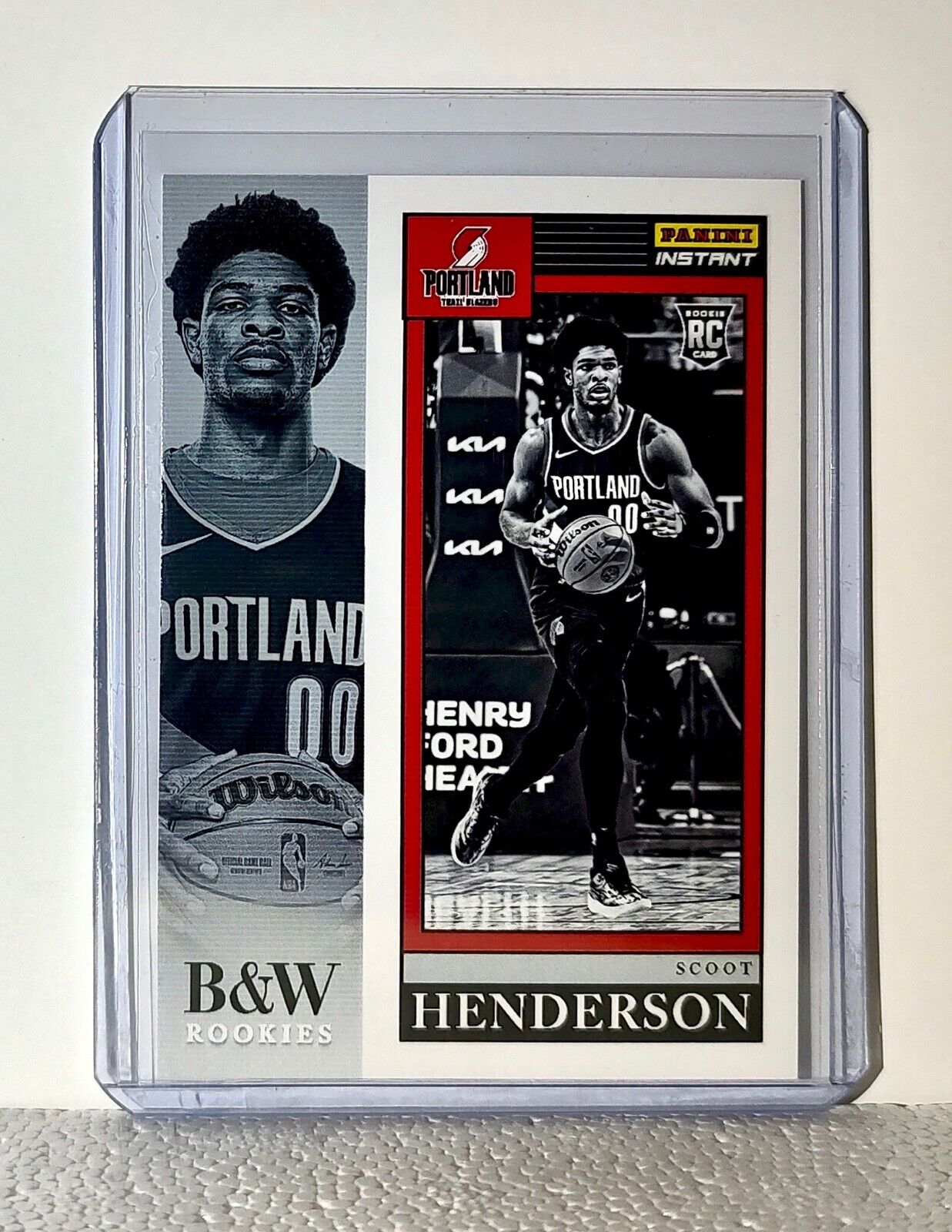 Scoot Henderson 2023-24 Panini NBA #5 Black and White Rookies Card 1/326