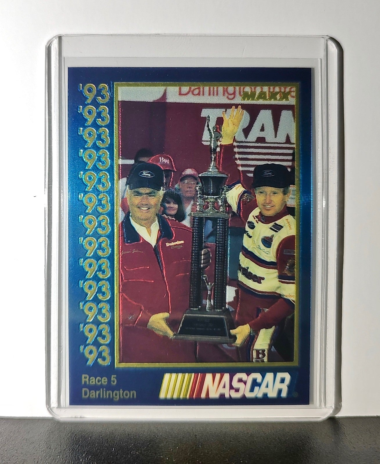 Race 5 Darlington YR 1993 Maxx Premier Plus Racing #183 NASCAR Junior Johnson