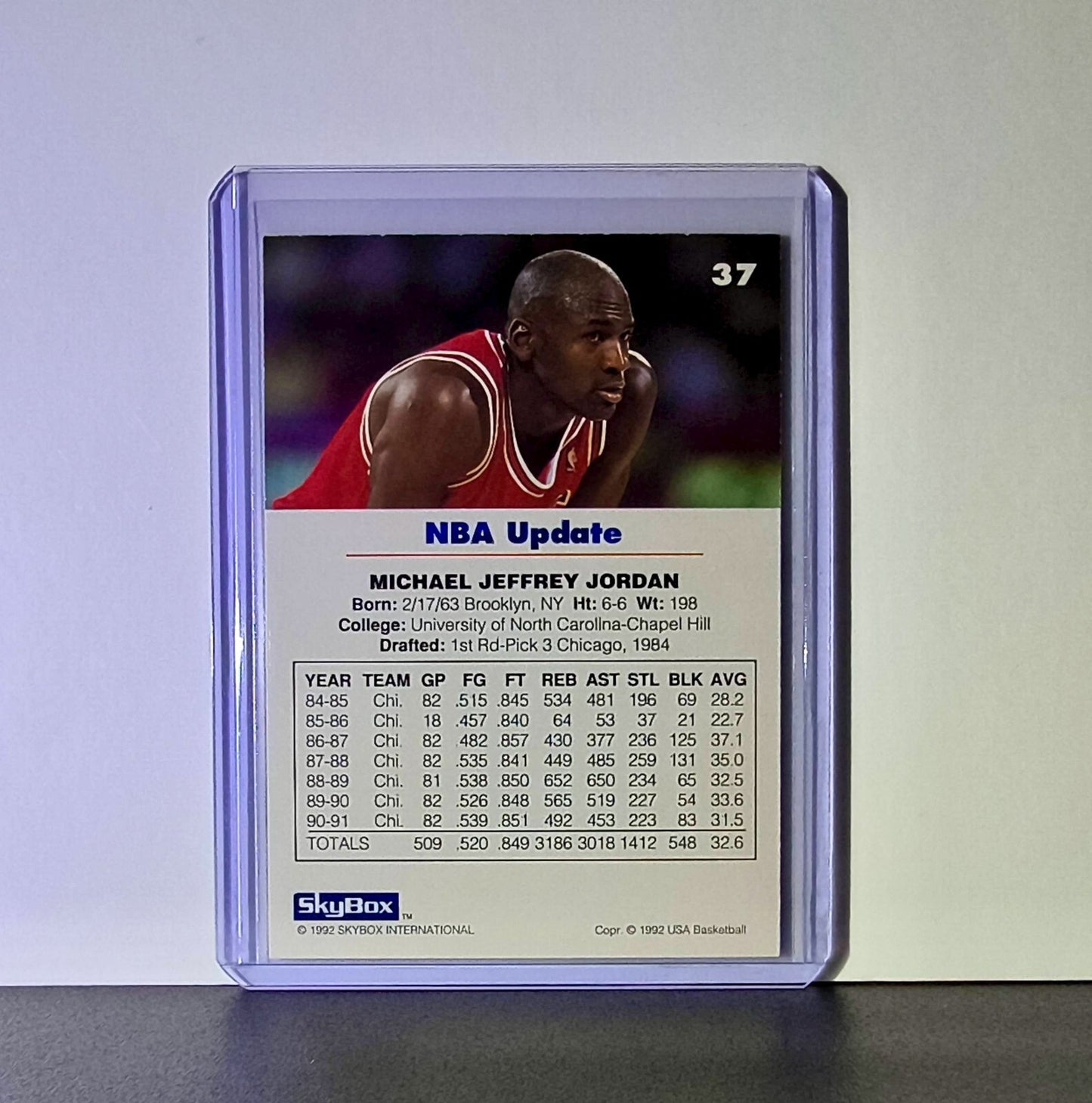 Michael Jordan 1992-93 Skybox USA Basketball #37 Basketball Card Chicago Bulls