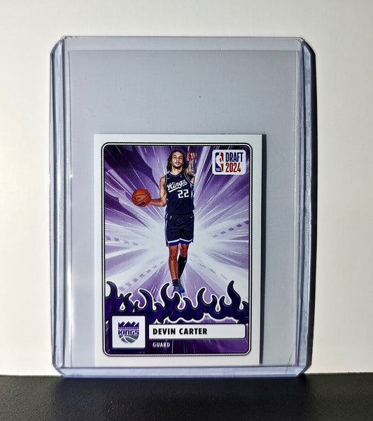 Devin Carter Rookie Draft 2024-25 Panini NBA #91 Sticker Card Sacramento Kings