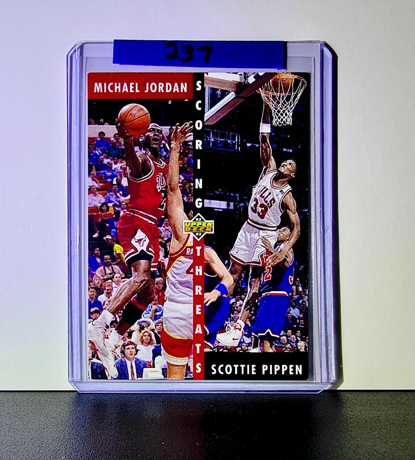 Michael Jordan Scottie Pippen 1992-93 Upper Deck Scoring Threats #62 Card Bulls