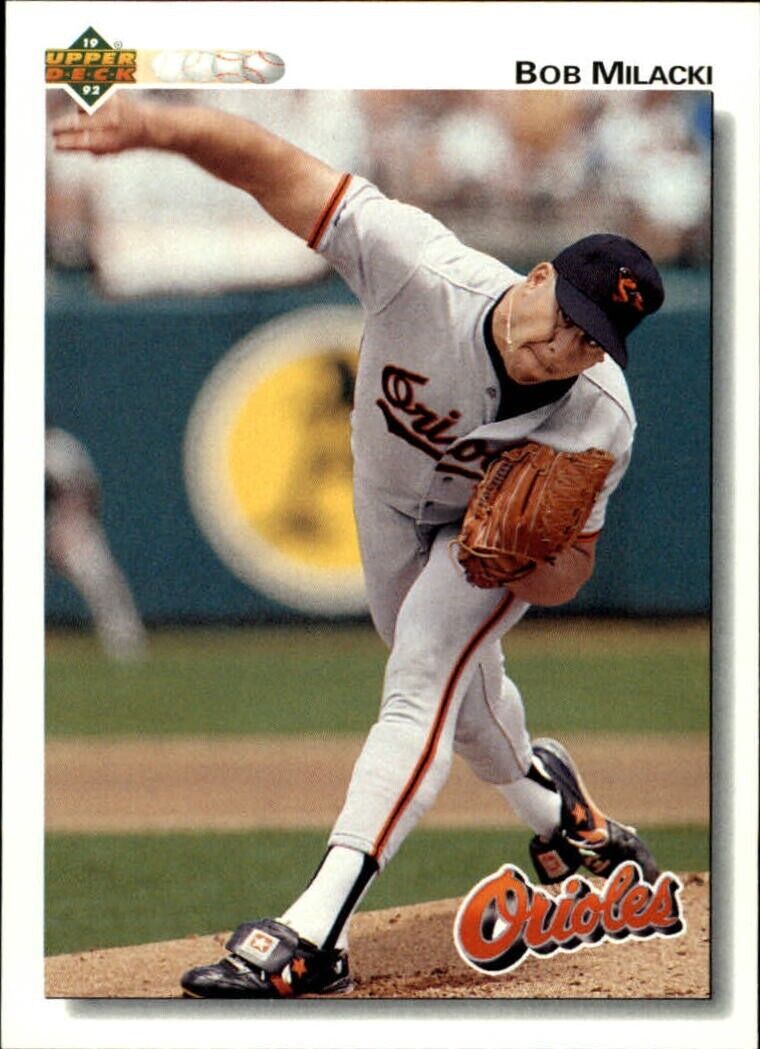 Bob Milacki 1992 Upper Deck MLB #480 Baseball Card Baltimore Orioles