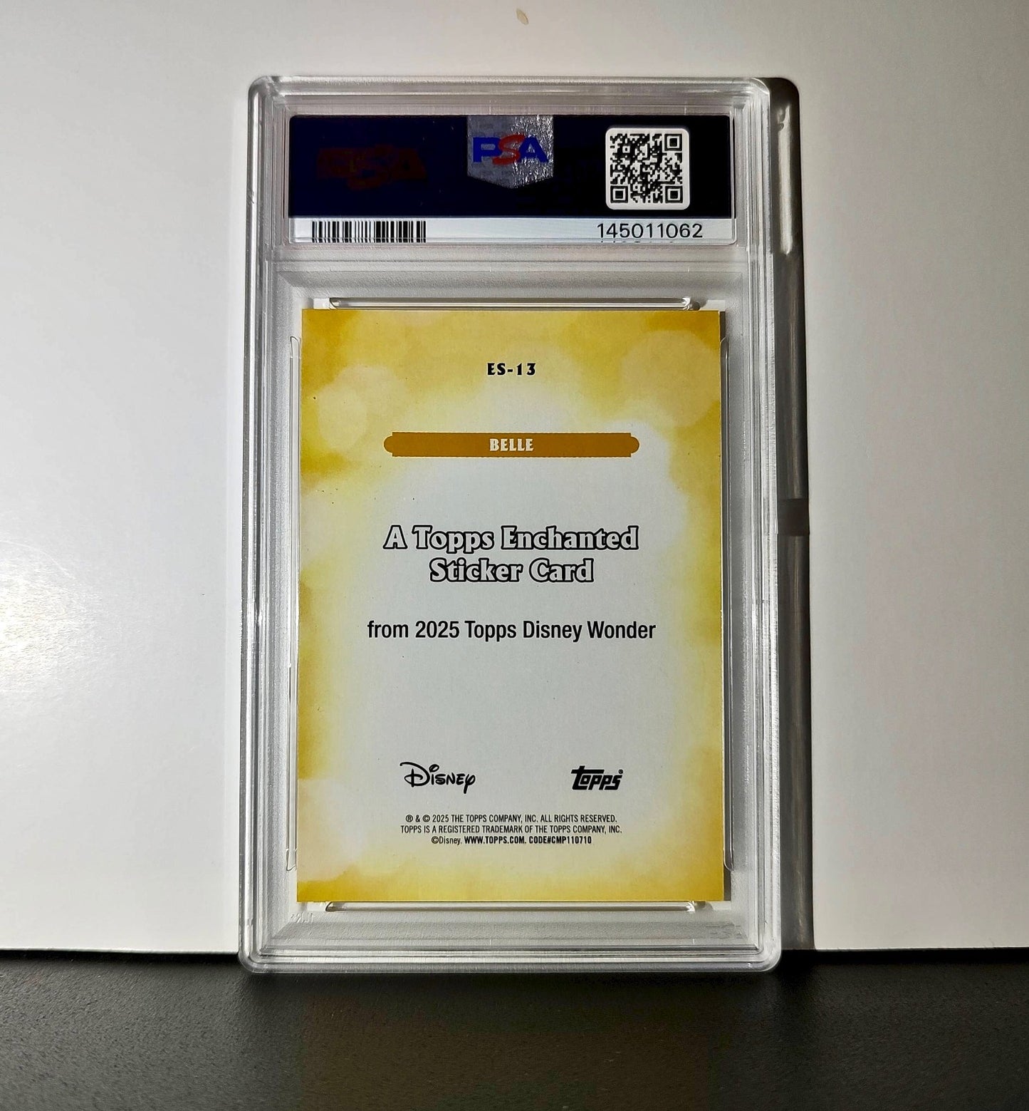 Belle 2025 Topps Disney #ES-13 Enchanted Sticker Beauty and the Beast PSA 9 MT