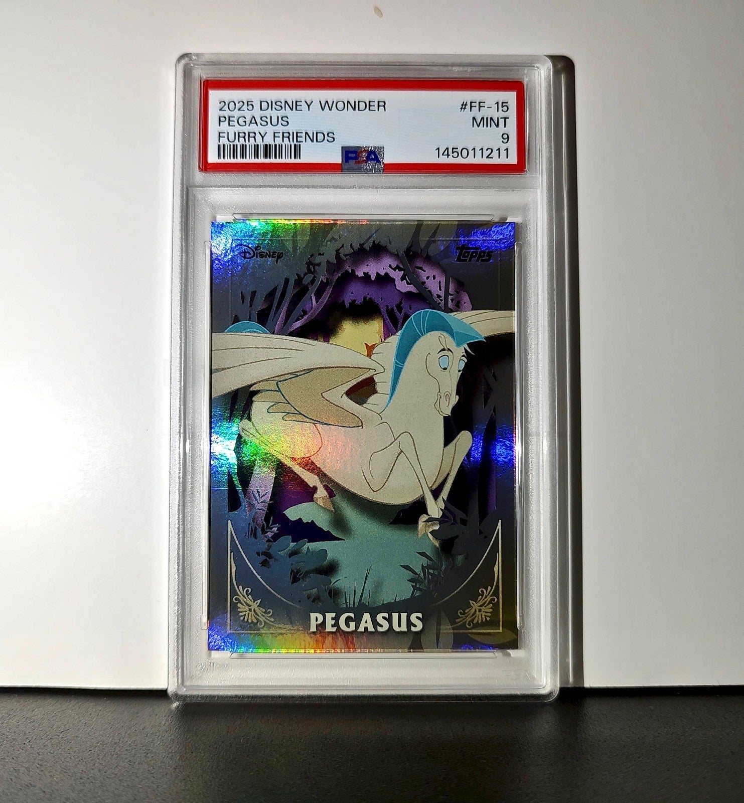 Pegasus 2025 Topps Disney #FF-15 Furry Friends Card Hercules PSA 9 Mint
