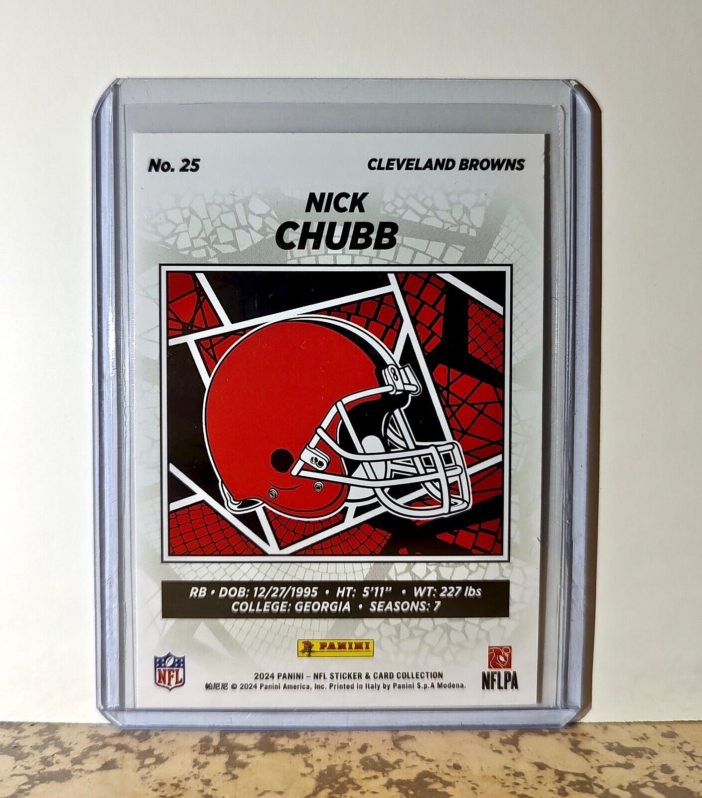 Nick Chubb 2024 Panini NFL #25 Sticker Card Cleveland Browns