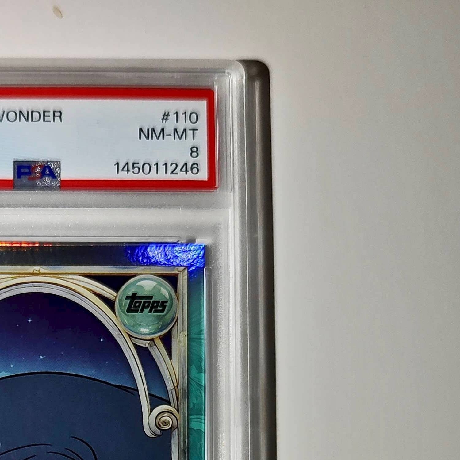 Monstro 2025 Topps Disney Wonder #110 Diamond Card Pinocchio PSA 8