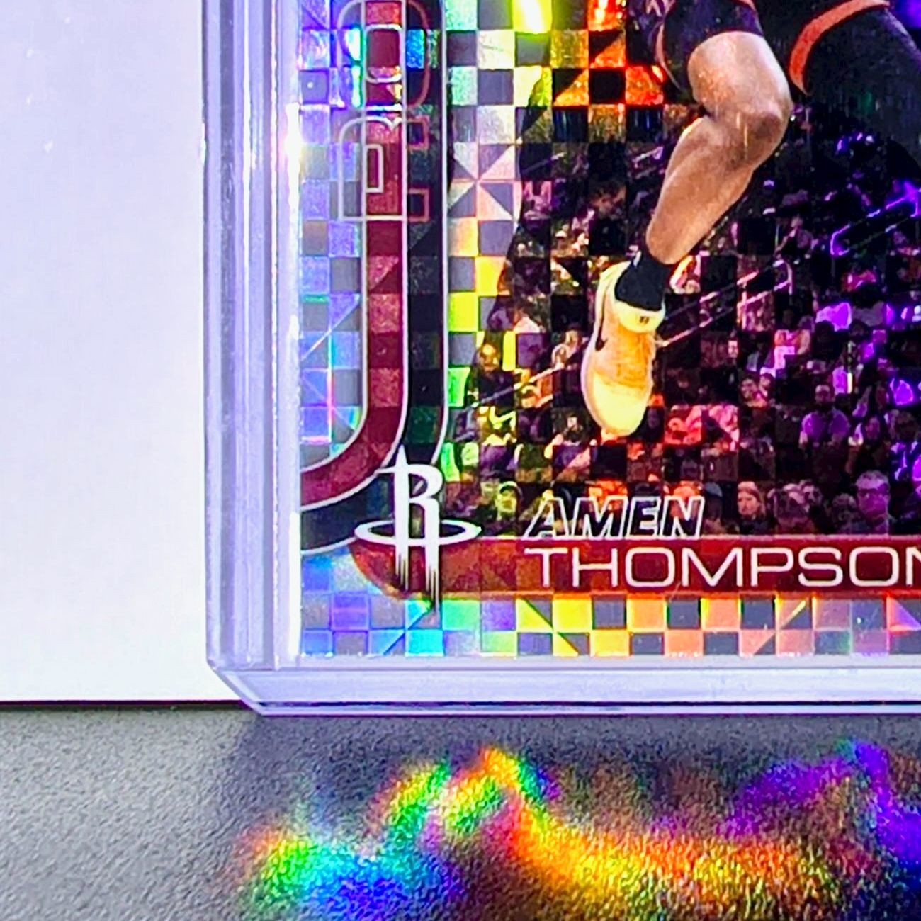 Amen Thompson 2025-26 NBA Topps Chrome Update X-Fractor #44 Card Houston Rockets