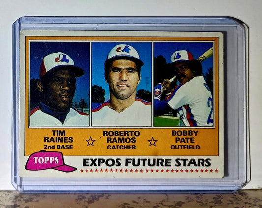 Raines / Ramos / Pate 1981 Topps Future Stars MLB #479 Card Montreal Expos