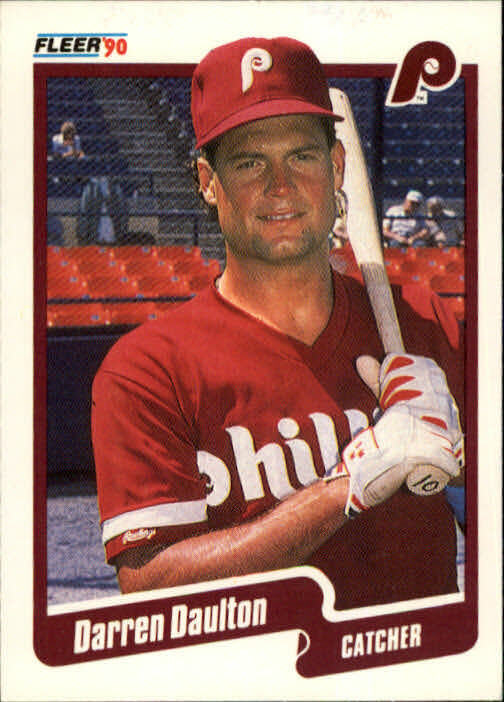 1990 Darren Daulton Fleer Baseball Card #555