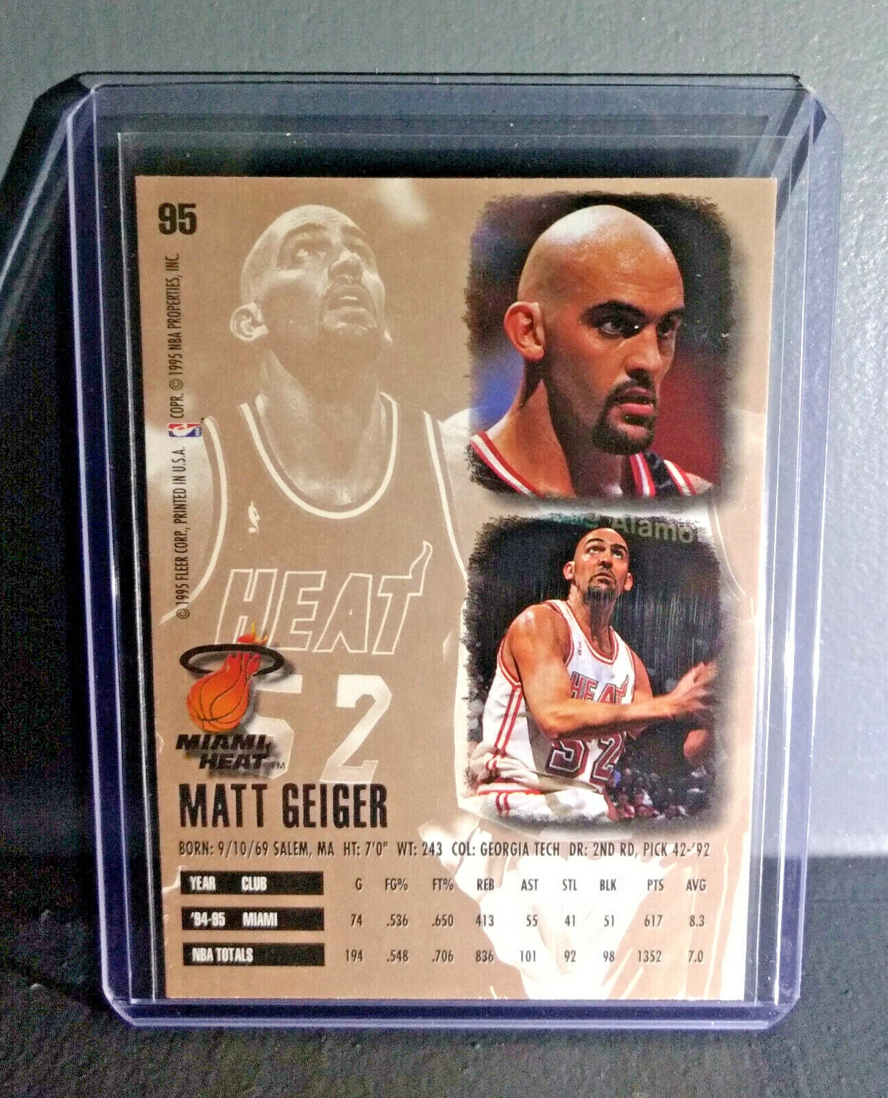 1995-96 Matt Geiger Fleer Ultra #95 Basketball Card