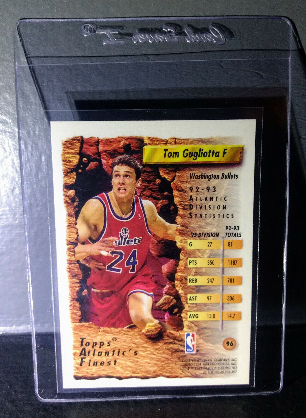 1993-94 Topps Finest Tom Gugliotta #96 Atlantic's Finest Basketball Card