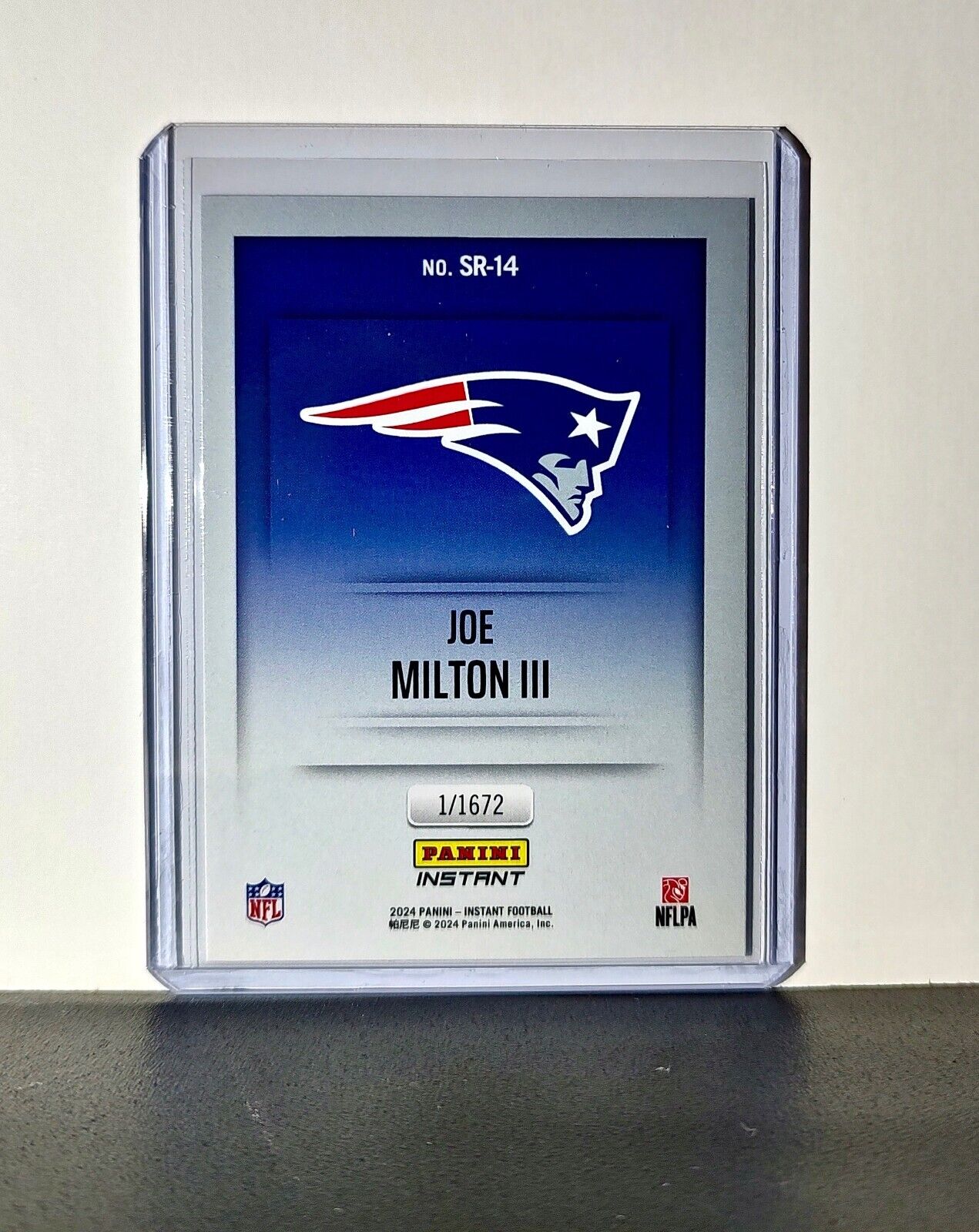 Joe Milton III 2024 Panini NFL #14 Studio Rookies Card Patriots 1/1672