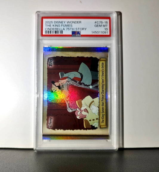 The King fumes! 2025 Topps Disney #C75-15 PSA 10 Gem Mint