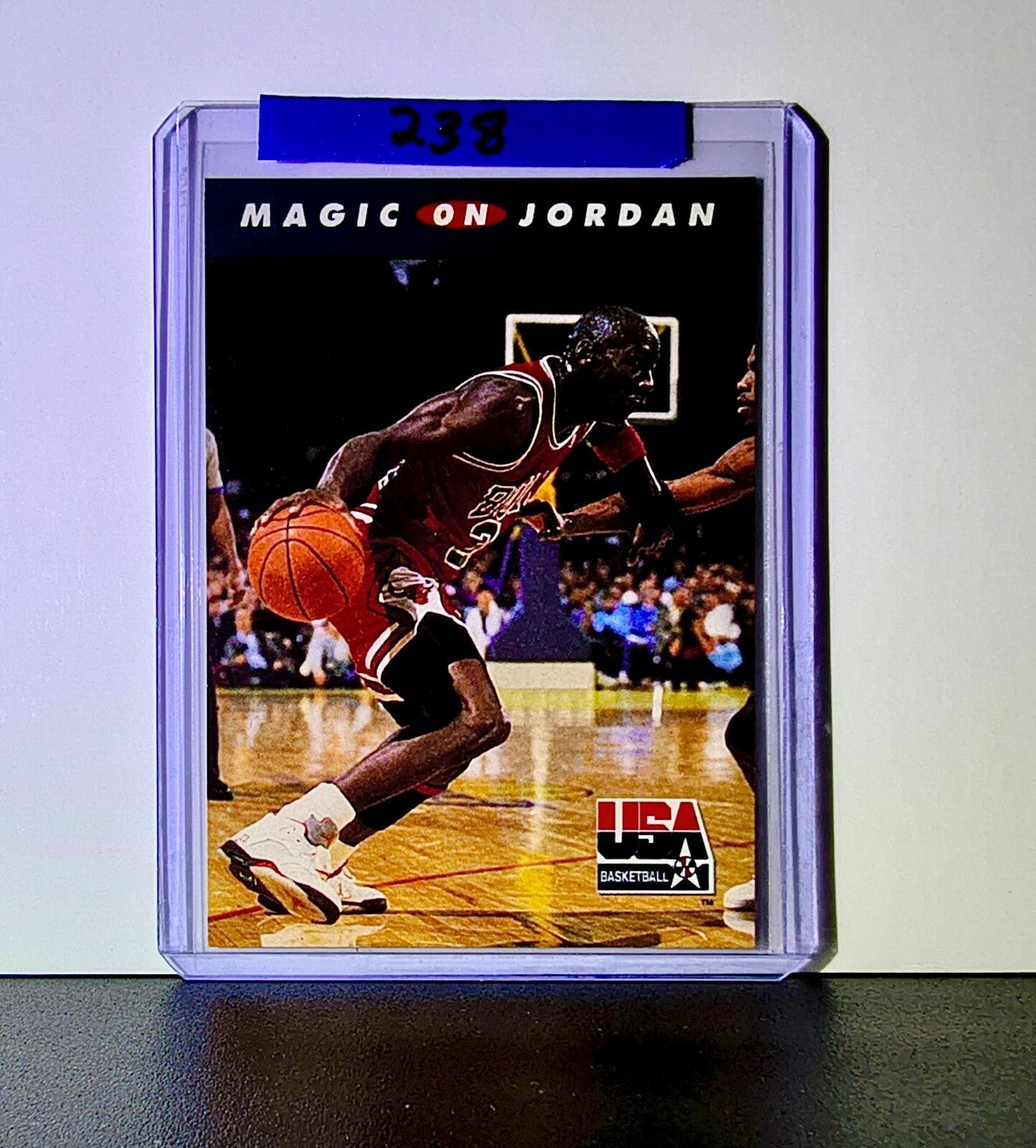 Michael Jordan Magic Johnson 1992-93 Skybox USA Basketball #105 Card Bulls