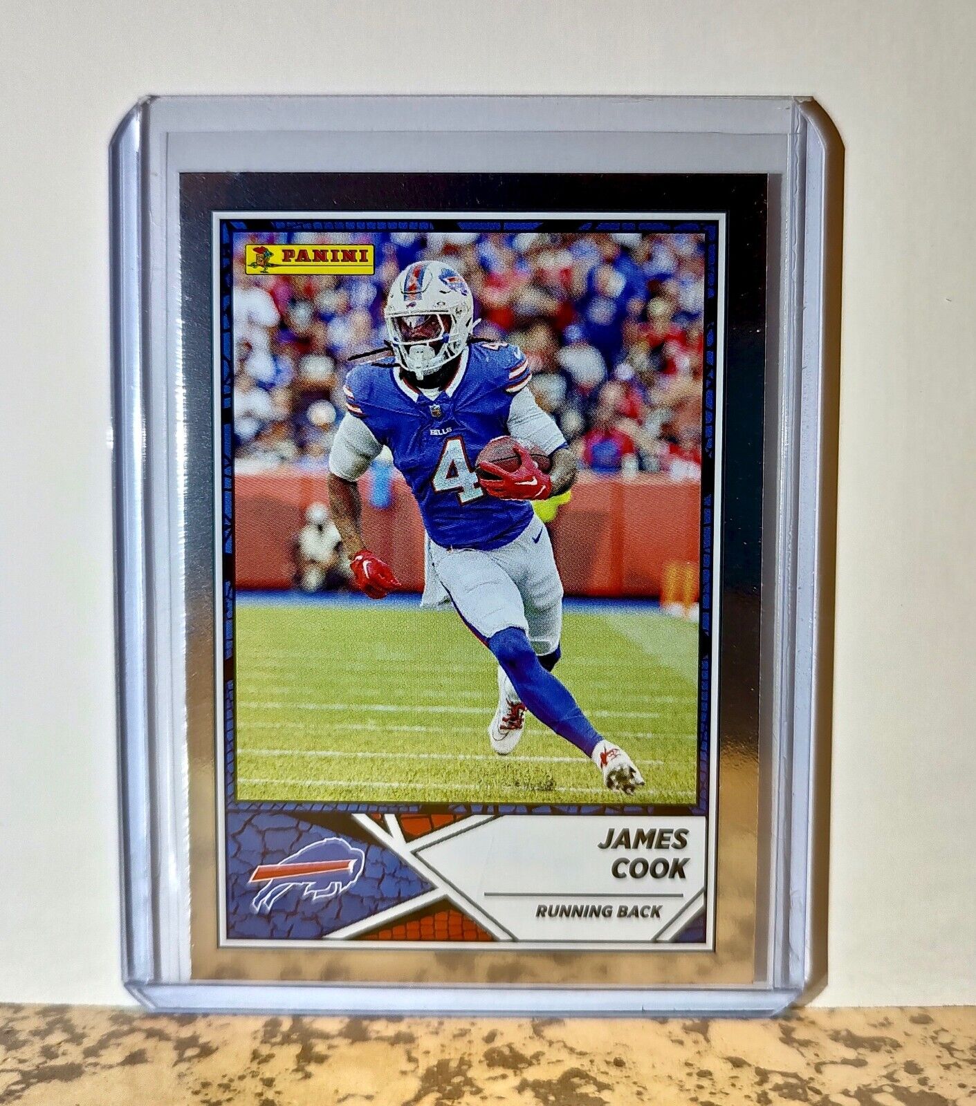 James Cook 2024 Panini NFL #41 Silver Foil Sticker Card Buffalo Bills
