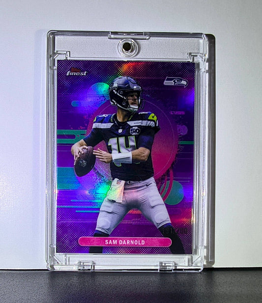 Sam Darnold 2025 Topps Finest Nebula NFL #147 Uncommon Purple Refractor 191/200