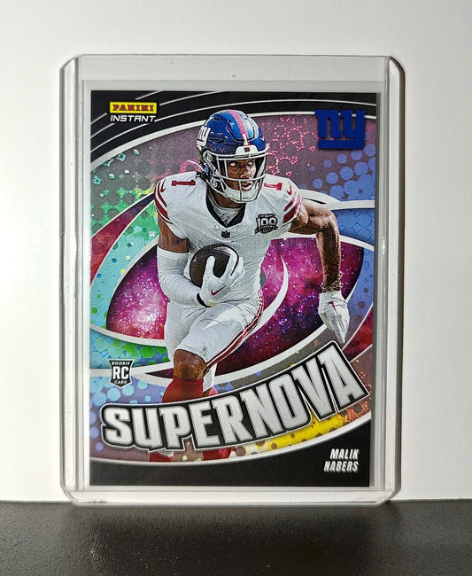 Malik Nabers Rookie 2024 Panini Supernova NFL #22 Football Card NY Giants 1/451