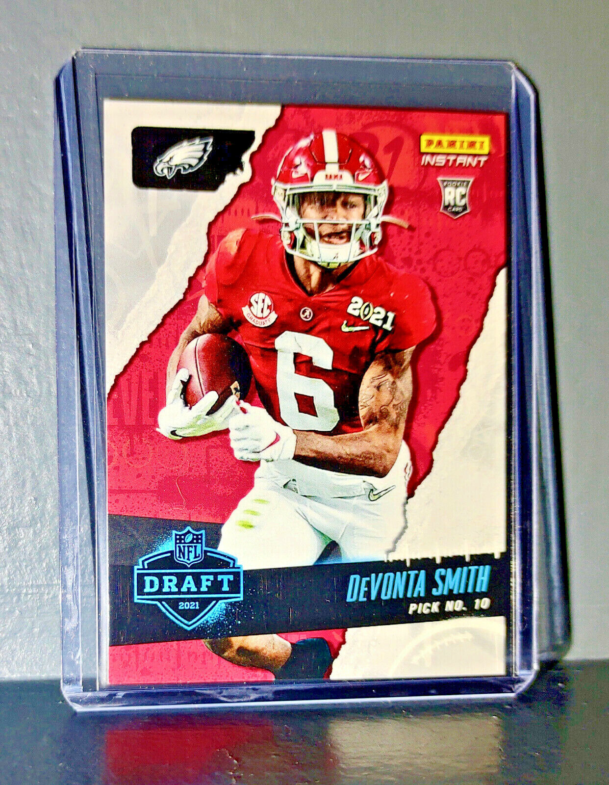 Devonta Smith 2021 Panini NFL Instant Draft Night #9 Rookie Card 1 of 1419