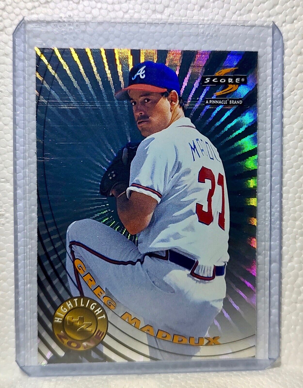 Greg Maddux 1996 Score MLB #7 Highlight Zone Baseball Card Atlanta Braves