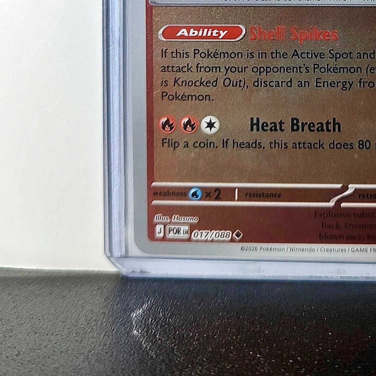Pokemon Turtonator HP120 Basic Fire 017/088 2025 Perfect Order Mega Evolution
