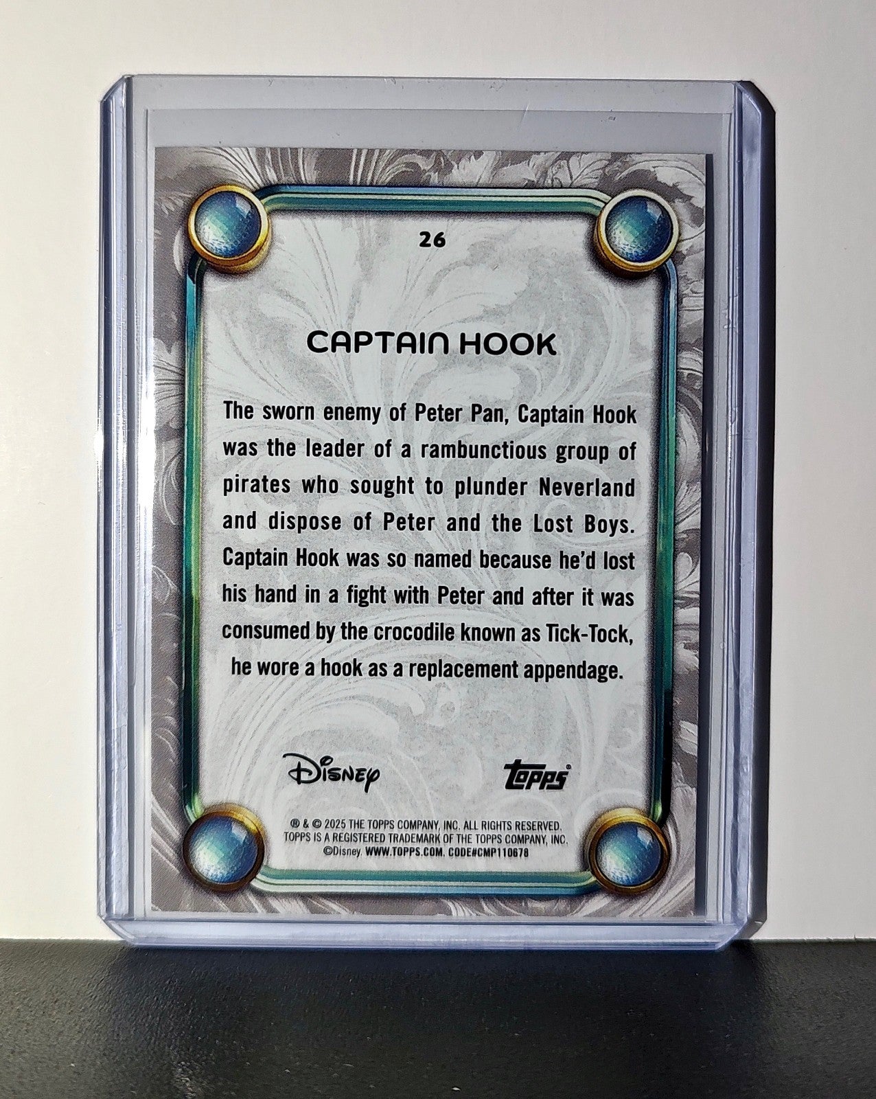 Captain Hook 2025 Topps Disney Wonder #26 Card Peter Pan