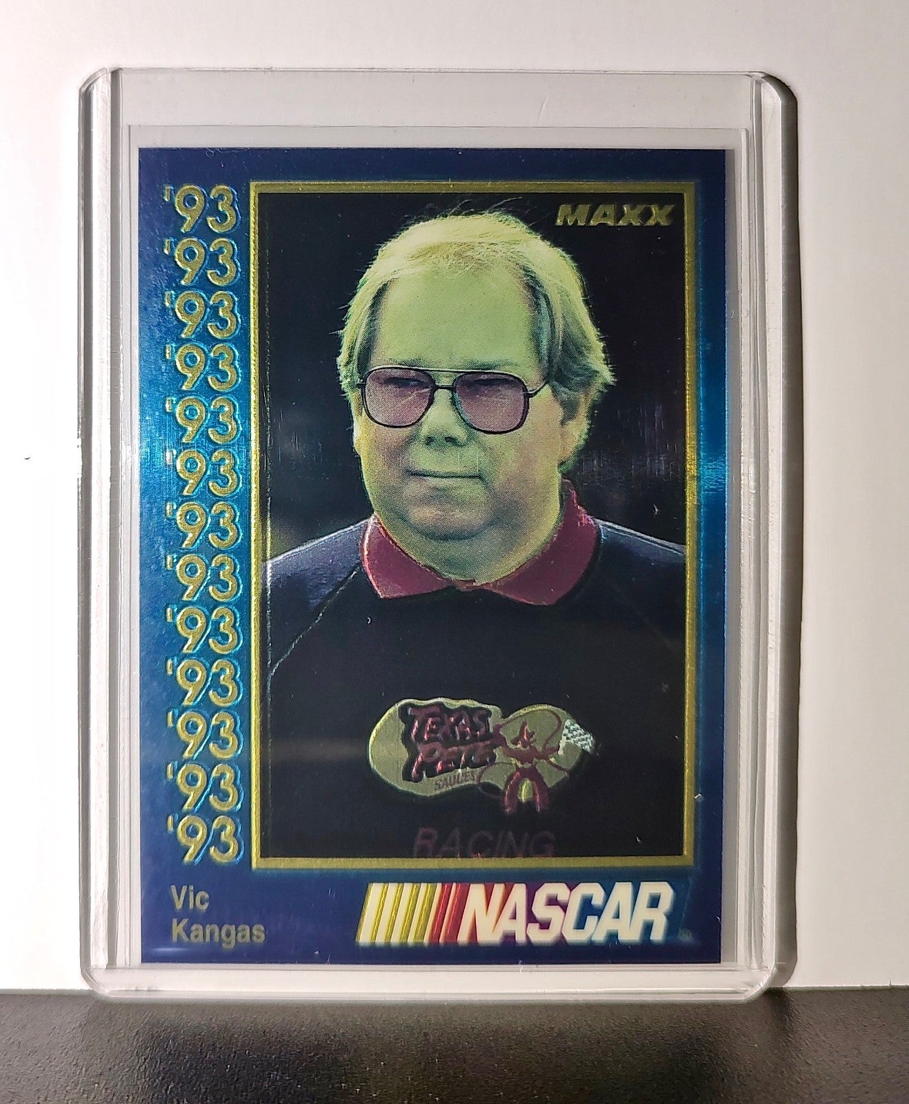 Vic Kangas 1993 Maxx Premier Plus Racing #164 NASCAR Card NEMCO Motorsports