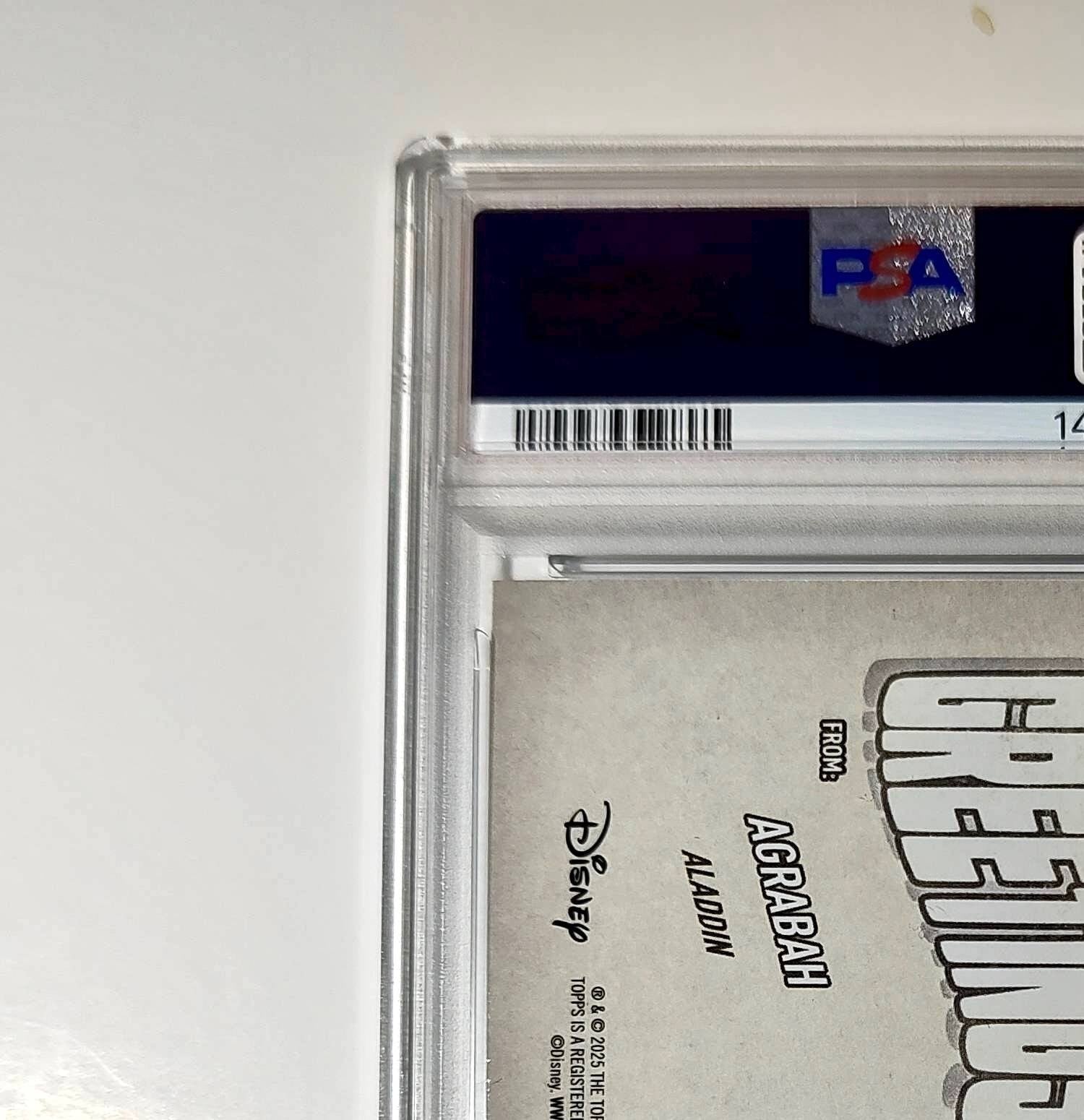 Agrabah 2025 Topps Disney Wonder #GF-1 Greetings From Card Aladdin PSA 9
