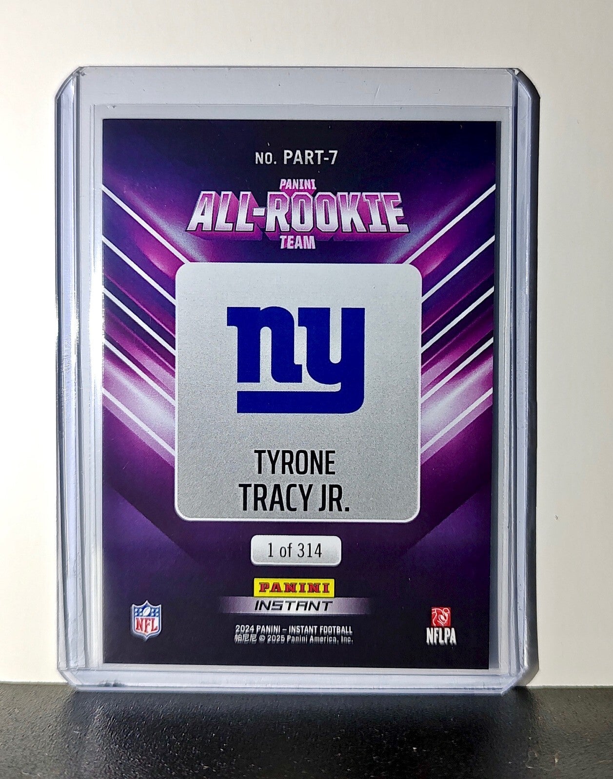 Tyrone Tracy Jr. Rookie 2024 Panini NFL #7 All-Rookie Card NY Giants​​ 1 of 314