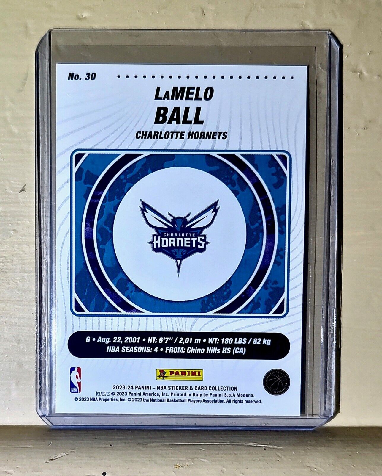 LaMelo Ball 2023-24 Panini NBA Basketball #30 Card Charlotte Hornets