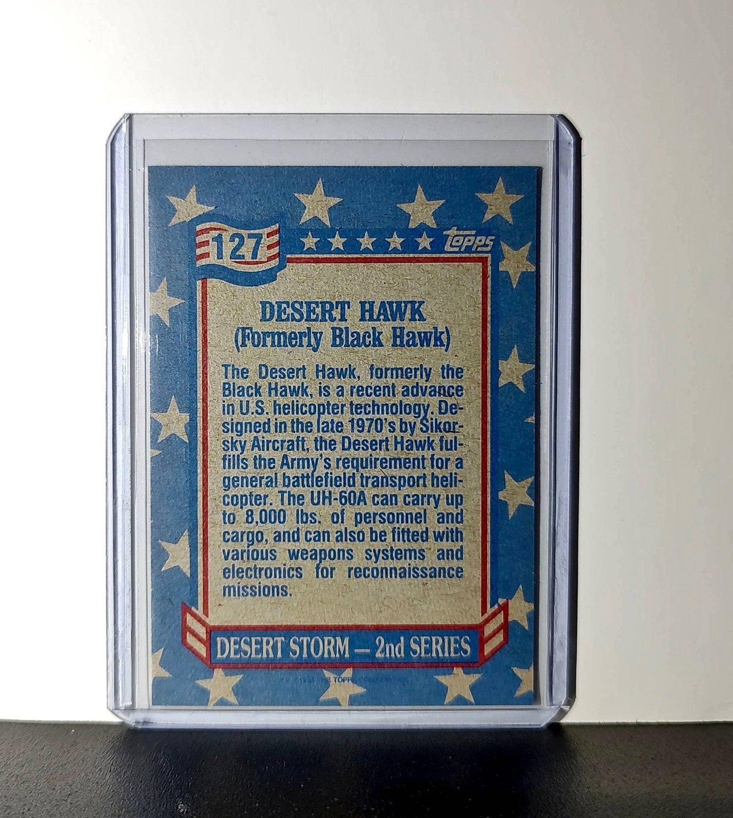 Desert Hawk 1991 Topps Desert Storm #127 Card