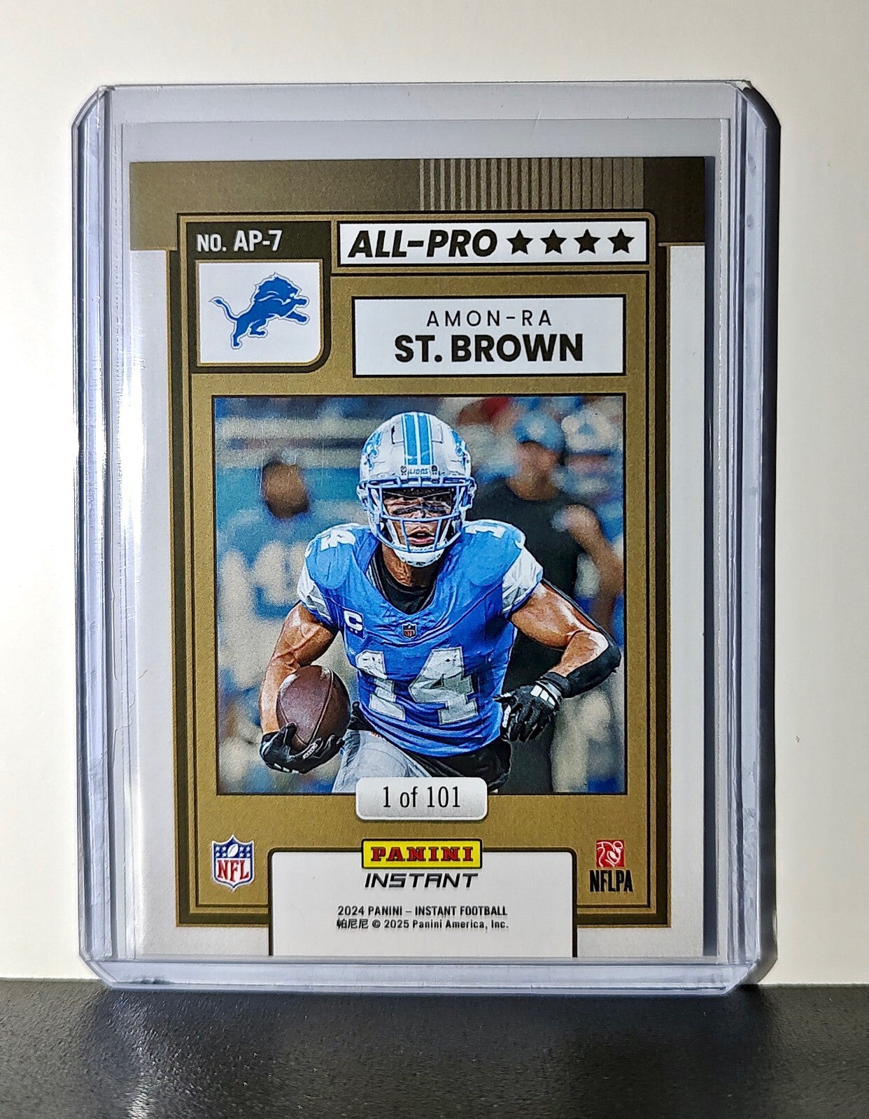 Amon-Ra St. Brown 2024 All-Pro Panini NFL #7 Football Card Lions 1 of 101