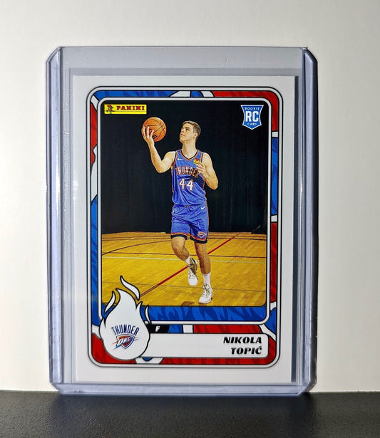 Nikola Topic Rookie 2024-25 Panini NBA #94 Sticker Card Oklahoma City Thunder